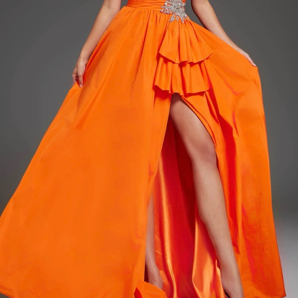 Jovani 40929 Elegant BLACK High-Slit Evening Gown
